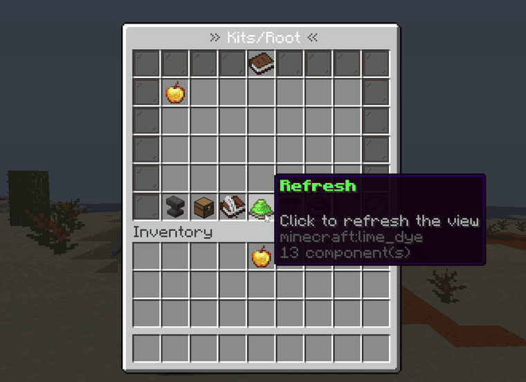 The kit menu